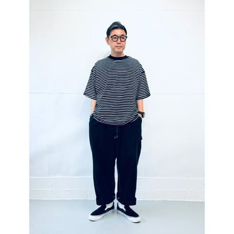 STUMPSTAMP BORDER WIDE T-SHIRT "BLACK”