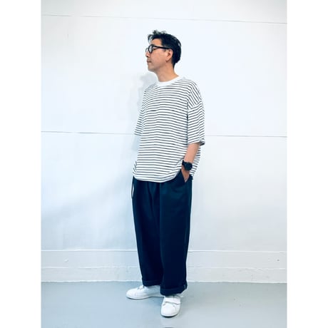 STUMPSTAMP BORDER WIDE T-SHIRT "WHITE”