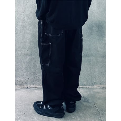 oddment  CUSTOM PAINTER PANTS / MONOURI EXCLUSIVE "BLACK"