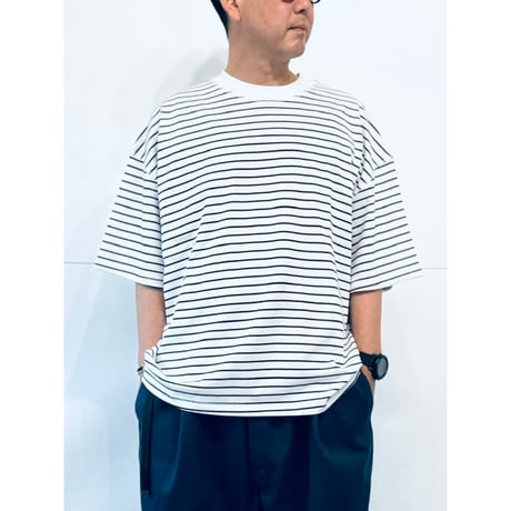 STUMPSTAMP BORDER WIDE T-SHIRT "WHITE”