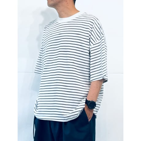 STUMPSTAMP BORDER WIDE T-SHIRT "WHITE”
