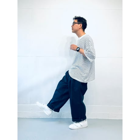 STUMPSTAMP BORDER WIDE T-SHIRT "WHITE”