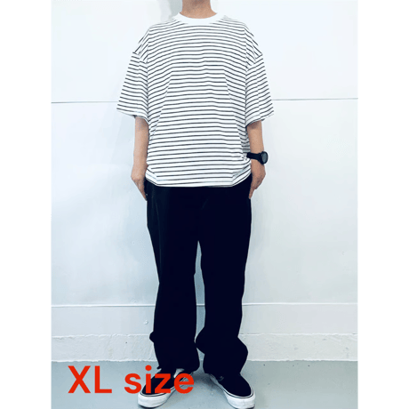 STUMPSTAMP BORDER WIDE T-SHIRT "WHITE”