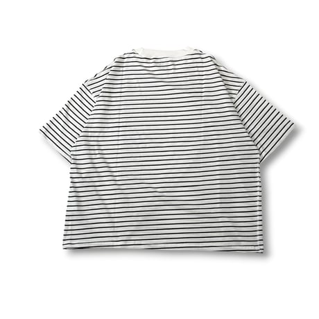 STUMPSTAMP BORDER WIDE T-SHIRT "WHITE”