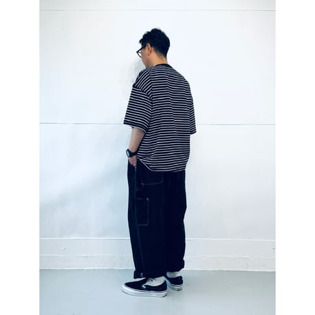 STUMPSTAMP BORDER WIDE T-SHIRT "BLACK”