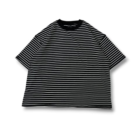 STUMPSTAMP BORDER WIDE T-SHIRT "BLACK”