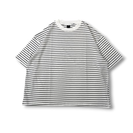 STUMPSTAMP BORDER WIDE T-SHIRT "WHITE”