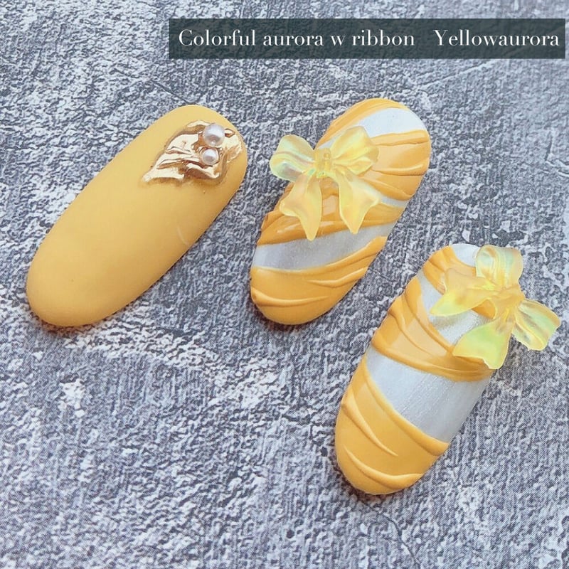 KiraNail カラフルオーロラ Wリボン 5個入 | Kira Nail
