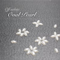 KiraNail オーバルパール カラー 【オフホワイトー 6mm×3mm】