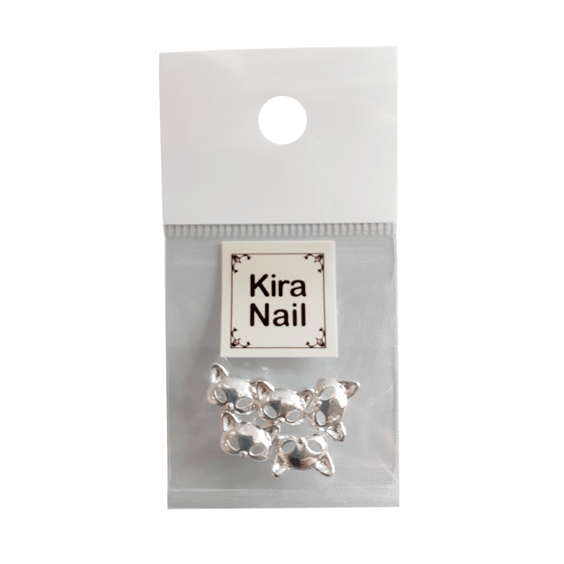 KiraNail キャット マスク パーツ シルバー 5個入 | Kira Nail