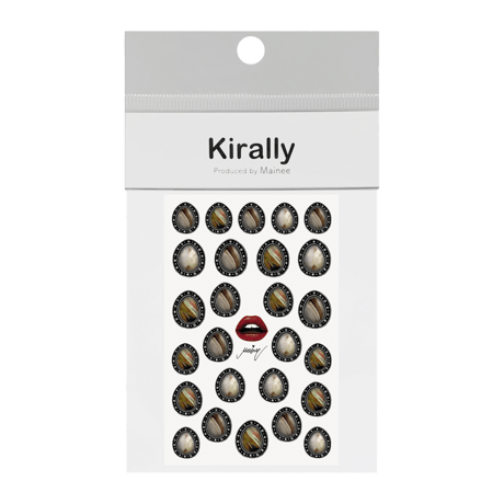 KiraNail Kirally NailSticker Maineeプロデュース brooch-drop-BeigeGold /BeigeSilver