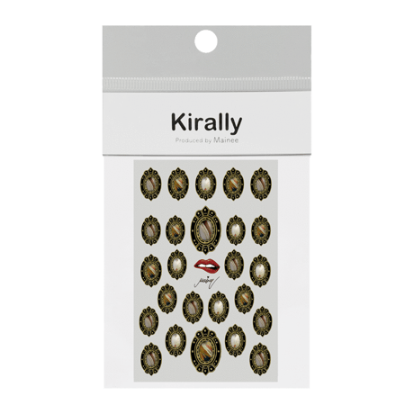 KiraNail Kirally NailSticker Maineeプロデュース brooch-Oval  BeigeGold/BeigeSilver