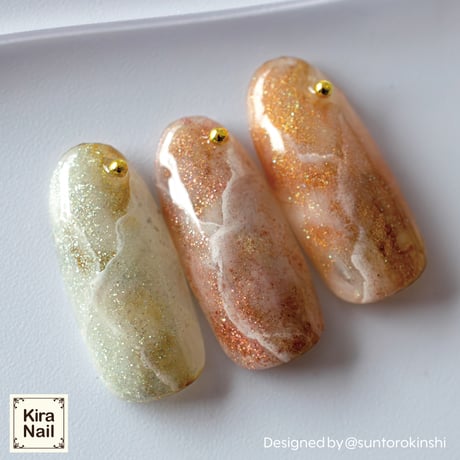 KiraNail Solid PEARL CREAM Powder （チップ付き）