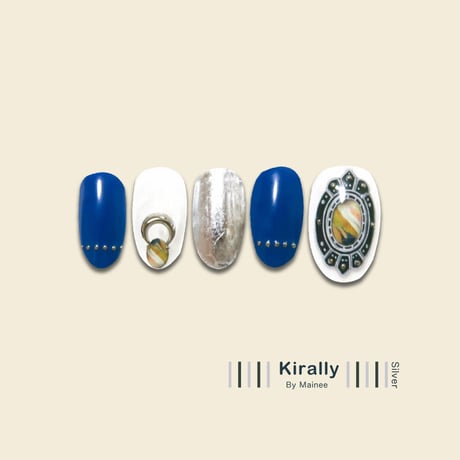 KiraNail Kirally NailSticker Maineeプロデュース brooch-Oval  BeigeGold/BeigeSilver
