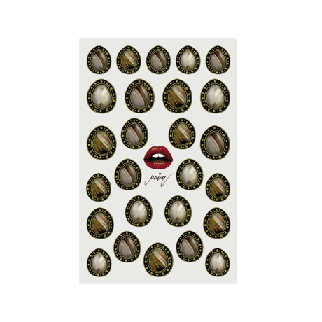 KiraNail Kirally NailSticker Maineeプロデュース brooch-drop-BeigeGold /BeigeSilver