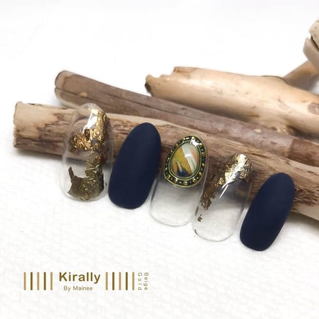 KiraNail Kirally NailSticker Maineeプロデュース brooch-drop-BeigeGold /BeigeSilver