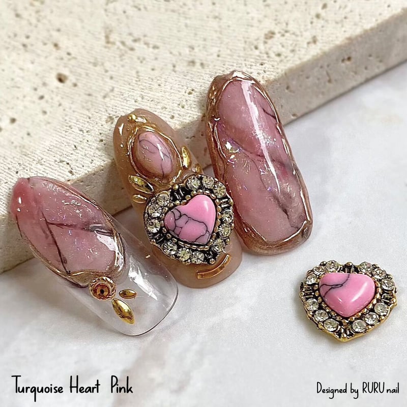 KiraNail ターコイズハート 3個入り | Kira Nail