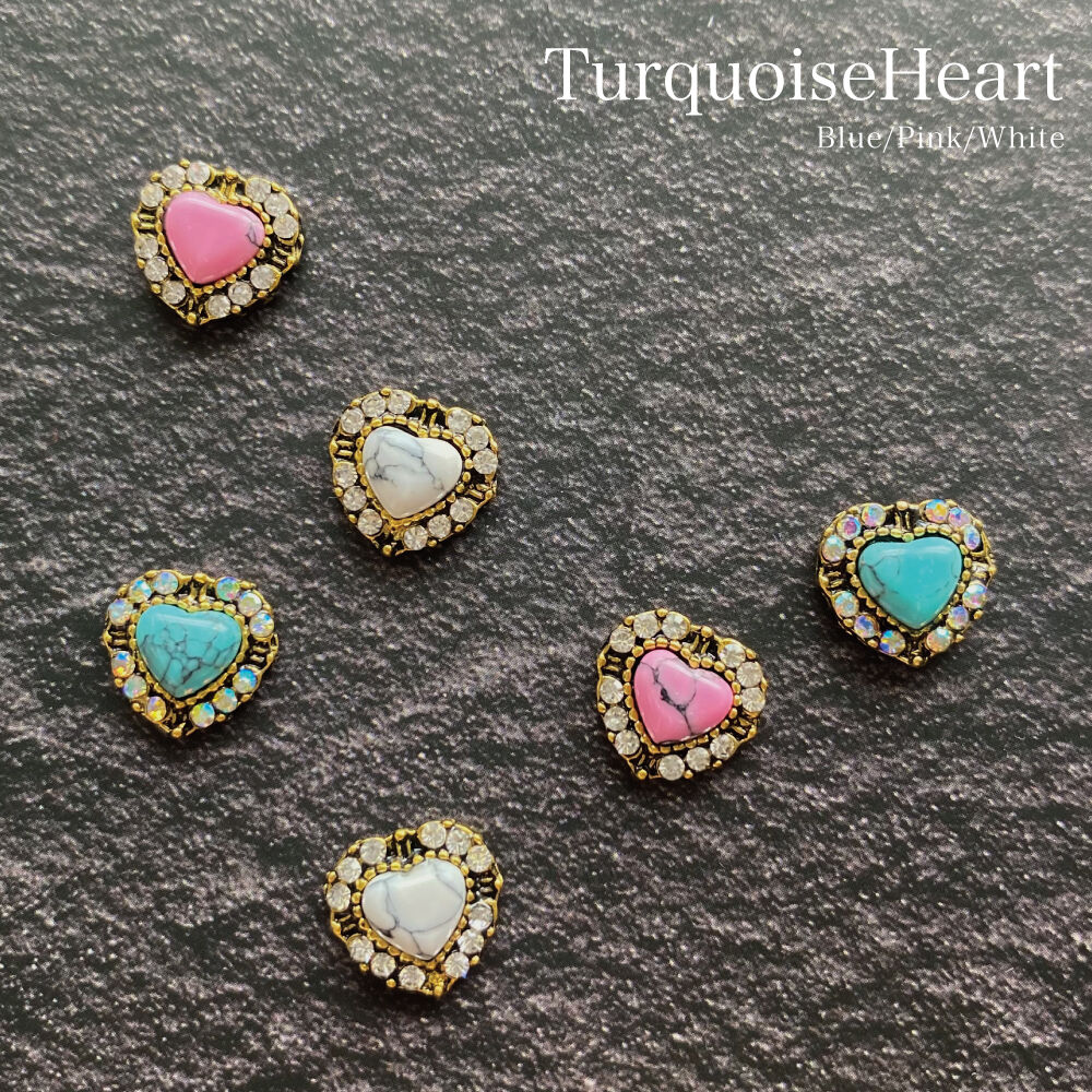 KiraNail ターコイズハート 3個入り | Kira Nail