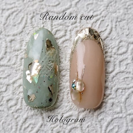 KiraNail 乱切りホロセット ゴールド＆シルバー