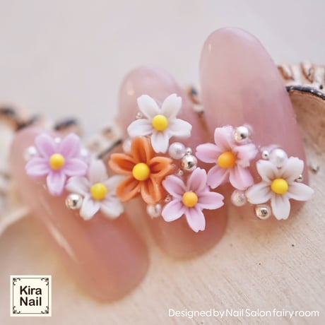 KiraNail フラワーアラカルト&ブリオン ケース入り　和花ニュアンス