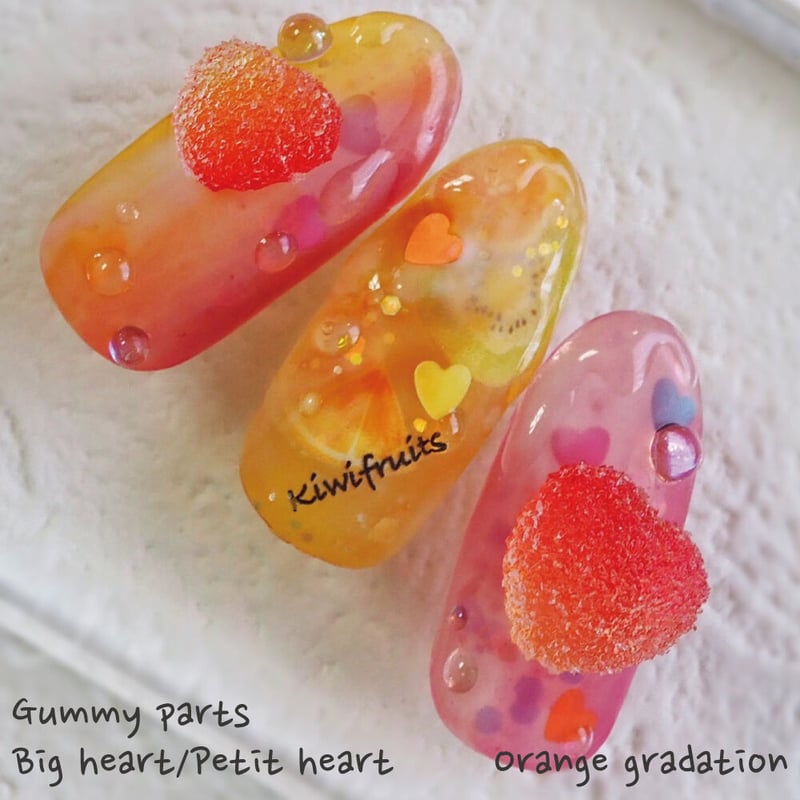 KiraNail グミパーツ ビッグハート/プチハート 5個入 | Kira Nail