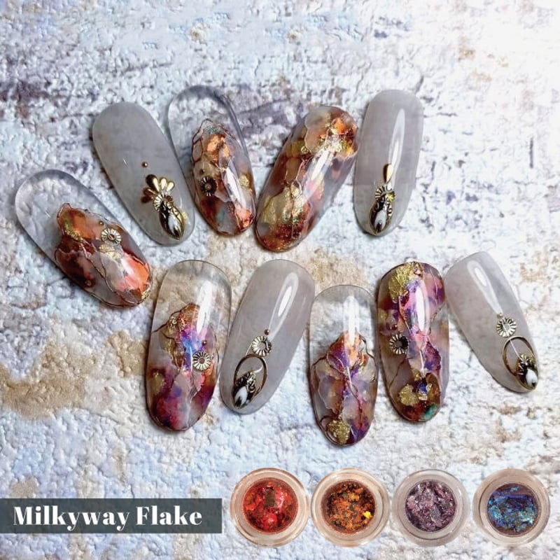 ミルキー♡ KiraNail Hanakoプロデュース Milky Way Flake 4COLOR |