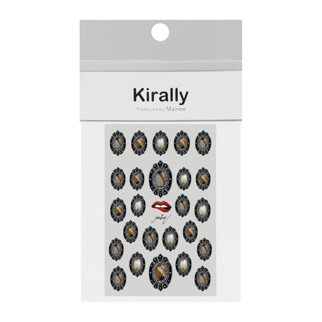 KiraNail Kirally NailSticker Maineeプロデュース brooch-Oval  BeigeGold/BeigeSilver