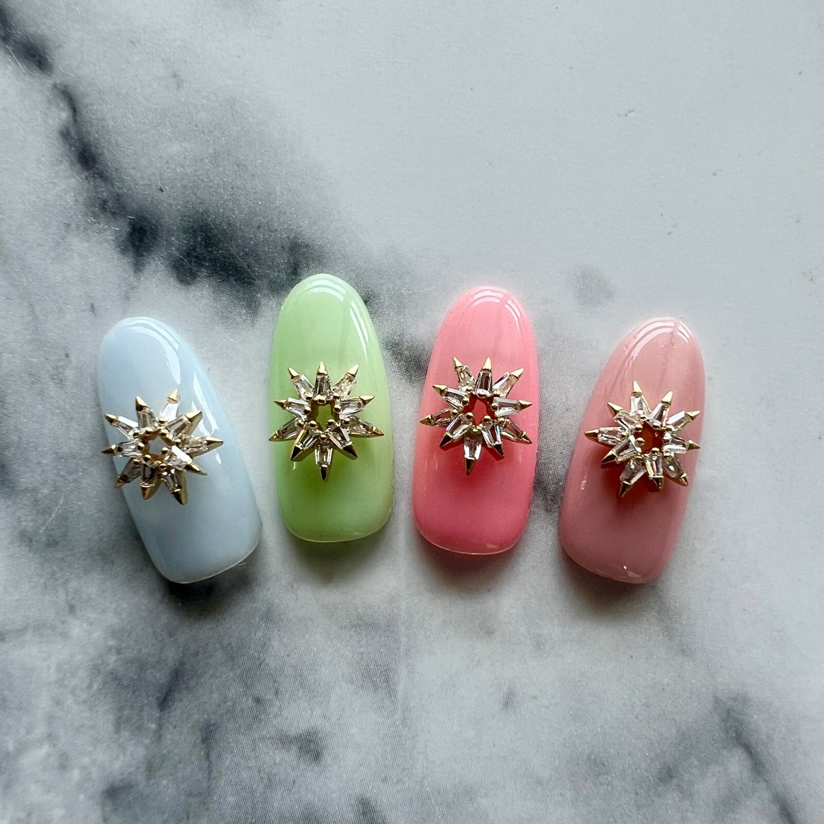 ネイルパーツ KILA OUTLET】ネイルゴールドパーツ4個セット A-21 | Kira Nail