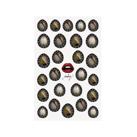 KiraNail Kirally NailSticker Maineeプロデュース brooch-drop-BeigeGold /BeigeSilver