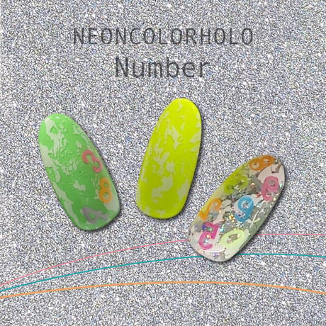 【在庫限り★300円】KiraNail ネオンカラーホロセット ナンバー