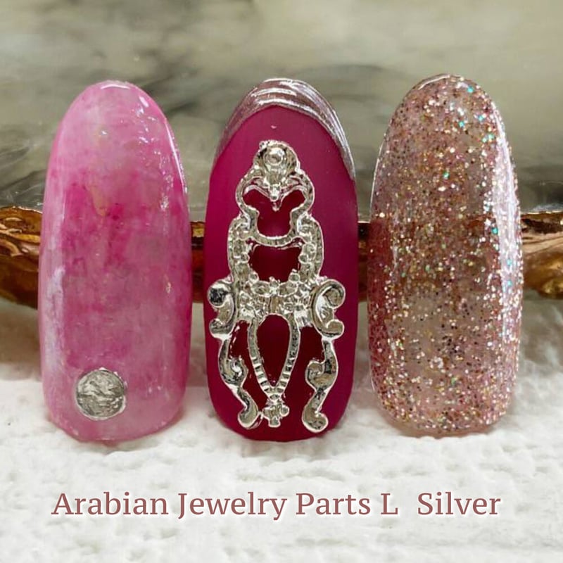 KiraNail アラビアンジュエリーパーツ L シルバー | Kira Nail