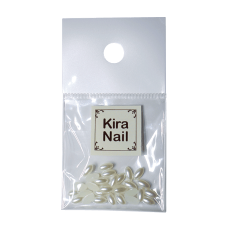 KiraNail オーバルパール カラー 【オフホワイトー 6mm×3mm】