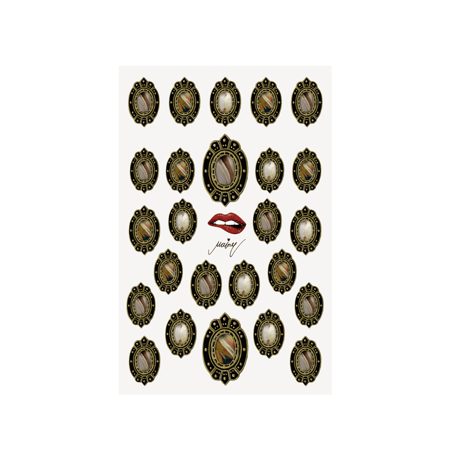 KiraNail Kirally NailSticker Maineeプロデュース brooch-Oval  BeigeGold/BeigeSilver