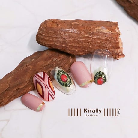KiraNail Kirally Maineeプロデュース brooch-oval ネイルシール