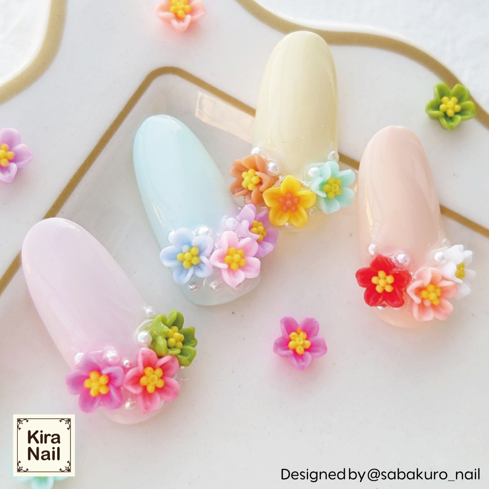 KiraNail フラワーアラカルト＆ブリオン ケース入り 和花