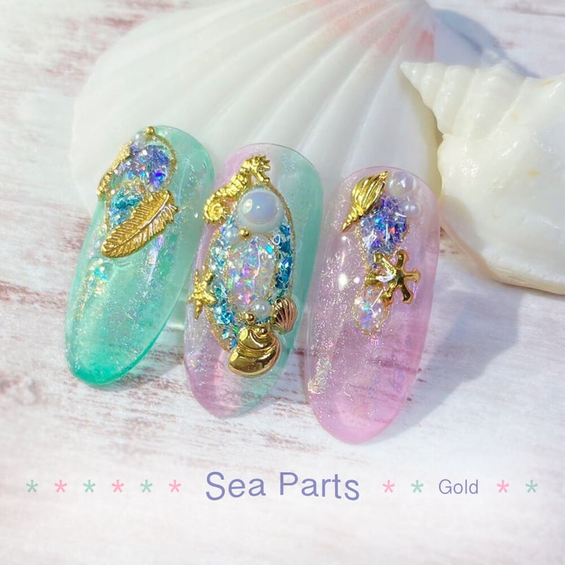 KiraNail 海パーツセット ゴールド | Kira Nail