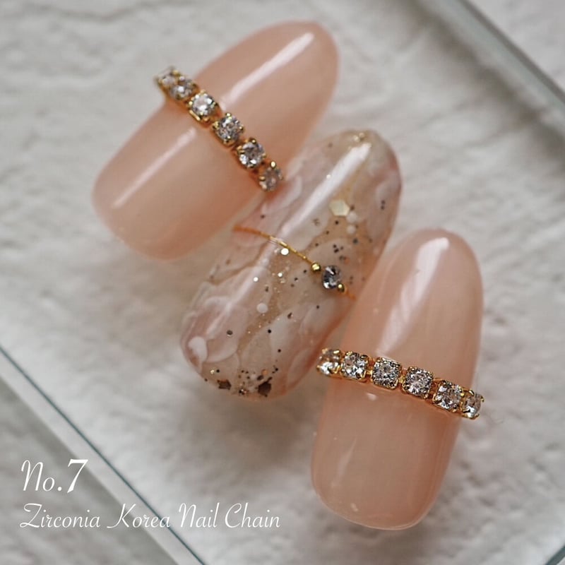 kネイル KiraNail ジルコニア韓国ネイルチェーン No,7 | Kira Nail