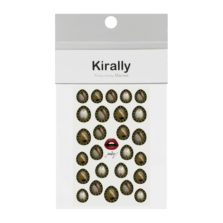 KiraNail Kirally NailSticker Maineeプロデュース brooch-drop-BeigeGold /BeigeSilver