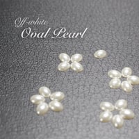 KiraNail オーバルパール カラー【オフホワイトー 8mm×6mm】