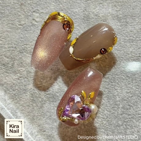 KiraNail リーフ型くりぬきスタッズ  500個入