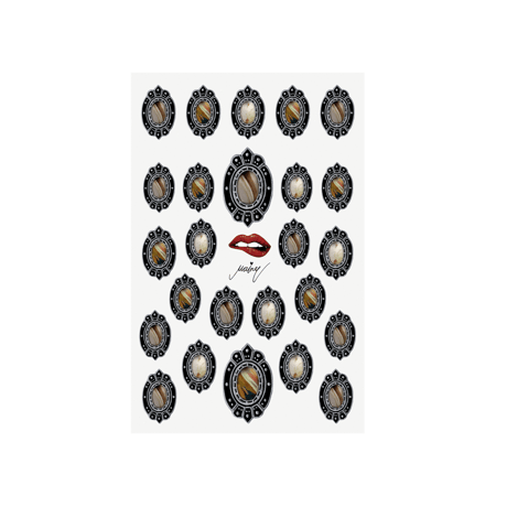 KiraNail Kirally NailSticker Maineeプロデュース brooch-Oval  BeigeGold/BeigeSilver