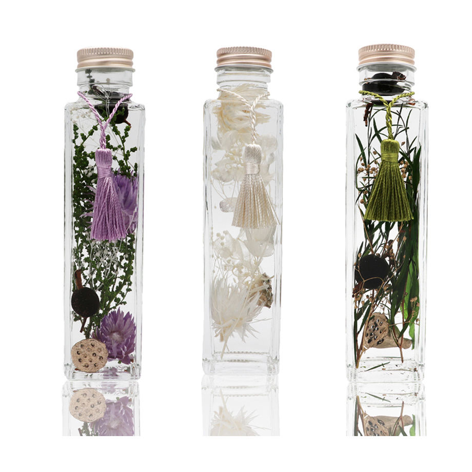 ◆ハーバリウム ＃111 パンジーのbottle.:*:・お仏花にも ◇ハーバリウム ＃111 パンジーのbottle.:*:・お仏花にも