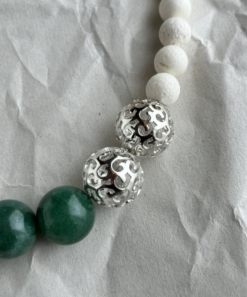 台湾翡翠とホワイトコーラルのネックレス | RYOKO KIMURA