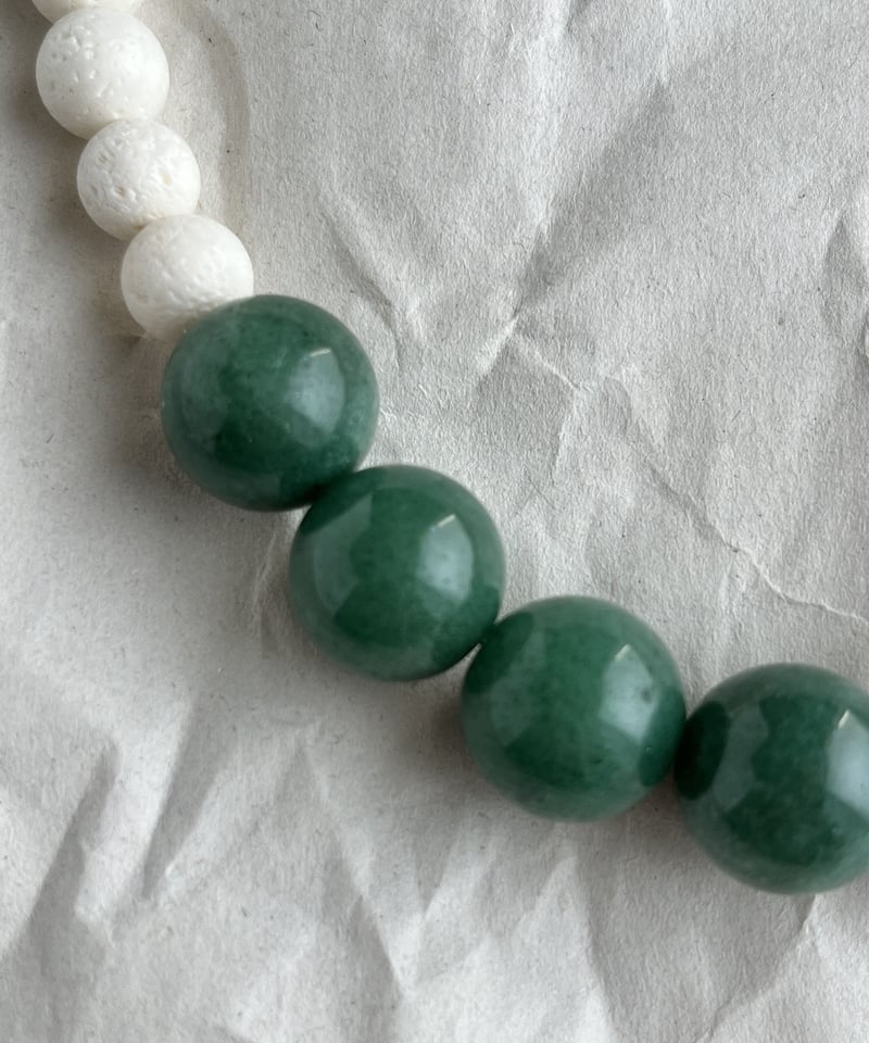台湾翡翠とホワイトコーラルのネックレス | RYOKO KIMURA