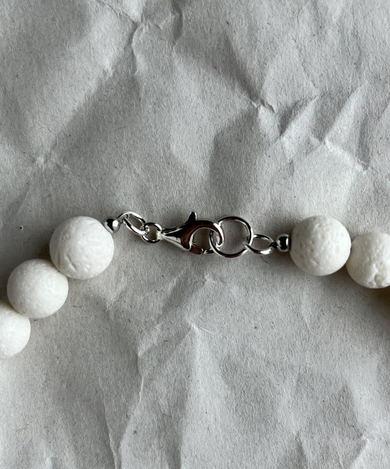 白い翡翠とパールの花モチーフネックレス【一点もの】 7b011fbc76f8dec3a74f050fecf04f