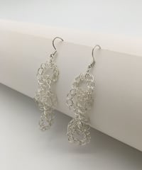 シルバーワイヤーのクロッシェピアス