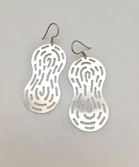 シルバープレートデザインピアス
