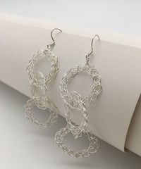 シルバーワイヤーのクロッシェピアス
