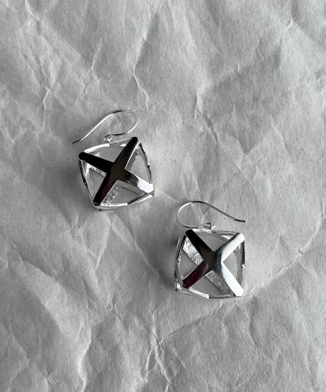 シルバーデザインピアス