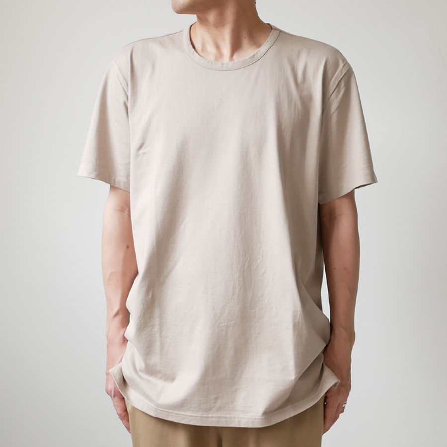 CURLY |カーリー | ELS SS CN TEE ｜クルーネックTシャツ |GREIGE｜203-04071｜SIZE2　SIZE3